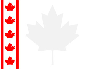 Canadian flag ribbon maple leaf symbol frame with empty space for your text.