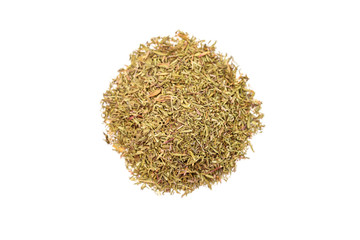 Pile of dried thyme