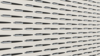Pattern from black ballpoint pens