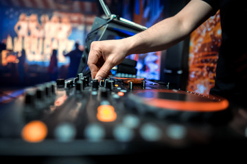 DJ sound equipment at nightclubs and music festivals, EDM, future house music and so on. Parties...