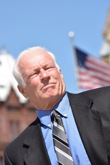 Serious Adult Business Executive Wearing Tie