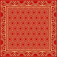 background, geometric pattern with ornate lace frame. illustration. for Scarf Print, Fabric, Covers, Scrapbooking, Bandana, Pareo, Shawl.