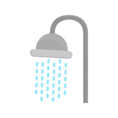 shower head icon in flat style isolated vector illustration on white transparent background