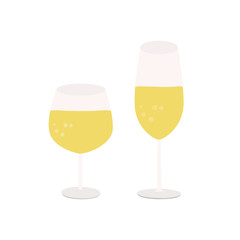 champagne icon in flat style isolated vector illustration on white transparent background