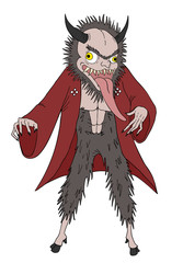 animal demon with long tongue