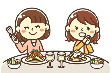 女子会　パスタ