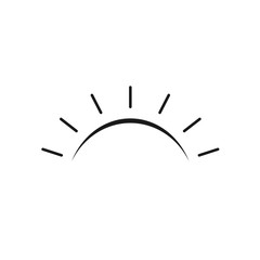 flat sun symbol