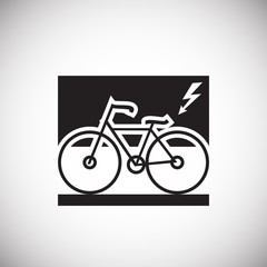 Environment friendly transportation on white background icon