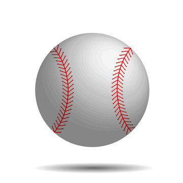 Abstract baseball vector image with 3d baseball ball.