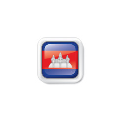 Naklejka premium Cambodia flag, vector illustration on a white background