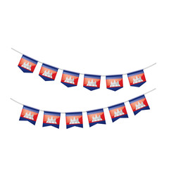 Fototapeta na wymiar Cambodia flag, vector illustration on a white background