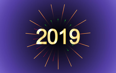 2019 new year. Excellent background examples for your cards and flyers.