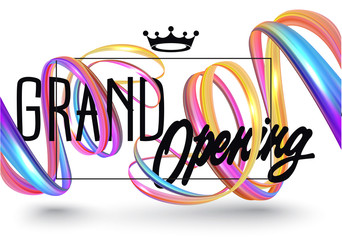 Wild sale banner with colorful curly ribbons. Vector illustration