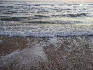 waves on beach