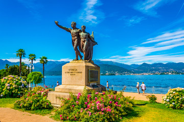 Lakeside park in Stresa, Italy