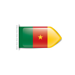 Cameroon flag, vector illustration on a white background