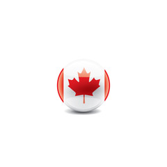 Canada flag, vector illustration on a white background