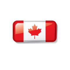Canada flag, vector illustration on a white background