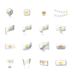 Cyprus flag, vector illustration on a white background