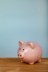 Pink pig money box