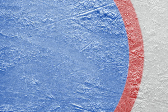 Fragment of hockey goalie area