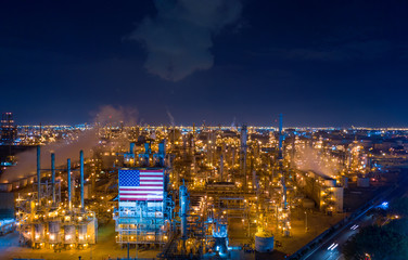 Refinery at night 