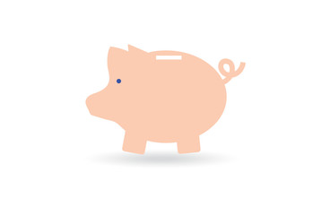 Piggy bank, saving money button, best vector