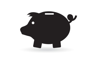 Piggy bank, saving money button, best vector