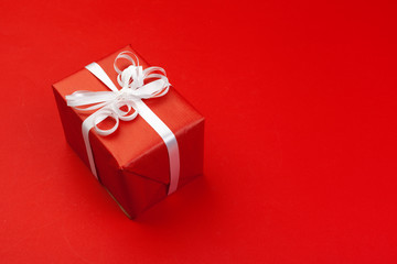 gift box on color background