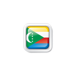 Comoros flag, vector illustration on a white background