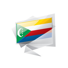 Comoros flag, vector illustration on a white background