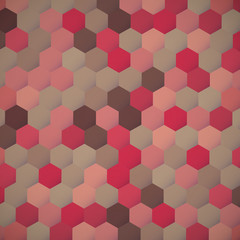 Red Hexagonal abstract background
