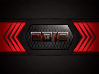 Abstract black and red background