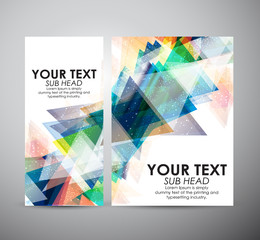 Brochure business design Abstract colorful  triangle pattern background. 