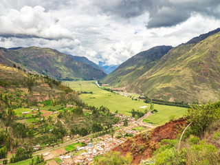 View of the Sacred Valley of the Incas