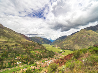 Fototapeta na wymiar View of the Sacred Valley of the Incas