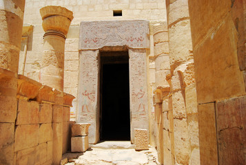 Dark entrance in the temple of Hatshepsut 