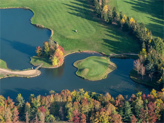 le golf de Nantilly à l'automne dans l'Eure-et-Loir en France
