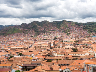 View of the Cusco city from the San Blas neighborhood