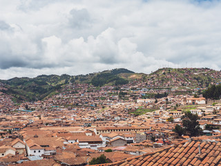 View of the Cusco city from the San Blas neighborhood