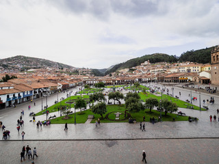 Plaza de Armas of Cusco from the