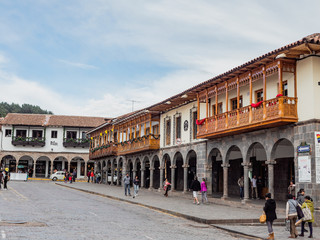 Balconies in the PLaza de Armas, Cusco