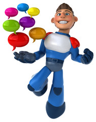 Super modern superhero - 3D Illustration