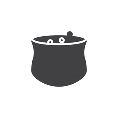 Cauldron boiling vector icon. filled flat sign for mobile concept and web design. Saucepan simple solid icon. Symbol, logo illustration. Pixel perfect vector graphics