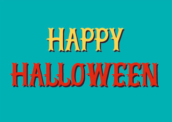 Happy Halloween typography illustration