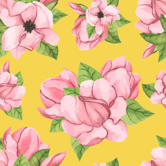 Hand drawn saucer magnolia flower isolated