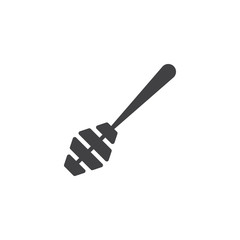 Honey dipper vector icon. filled flat sign for mobile concept and web design. honey spoon simple solid icon. Symbol, logo illustration. Pixel perfect vector graphics