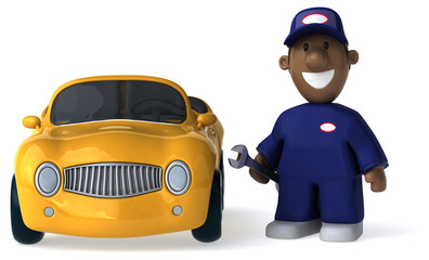 Fun mechanic - 3D Illustration