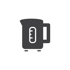 Electric kettle vector icon. filled flat sign for mobile concept and web design. Teapot simple solid icon. Symbol, logo illustration. Pixel perfect vector graphics