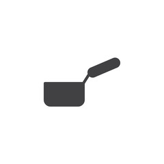 Kitchen pan vector icon. filled flat sign for mobile concept and web design. Handle Saucepan simple solid icon. Symbol, logo illustration. Pixel perfect vector graphics